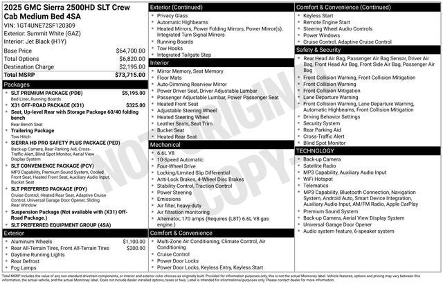 2025 GMC Sierra 2500 HD SLT