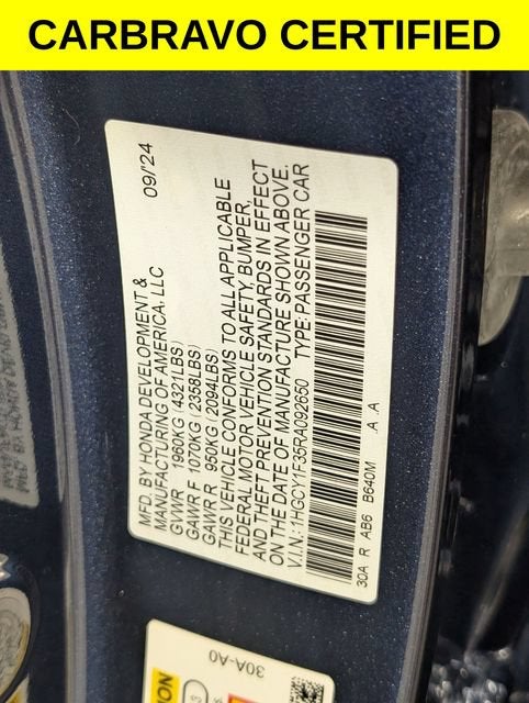 2024 Honda Accord Sedan EX