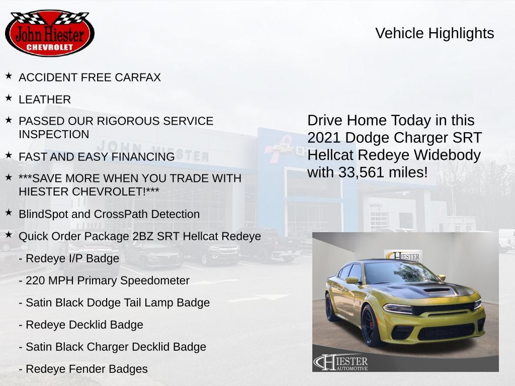 2021 Dodge Charger SRT Hellcat Redeye Widebody RWD