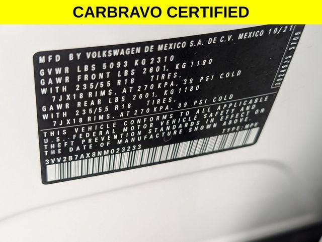 2022 Volkswagen Tiguan 2.0T SE