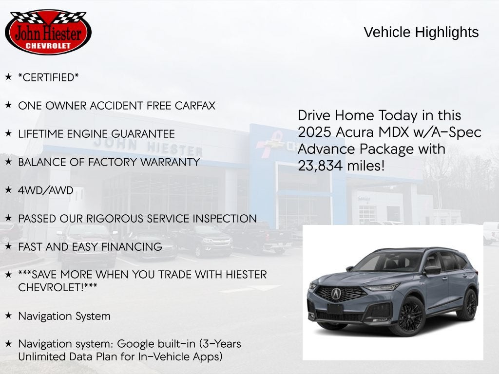 2025 Acura MDX A-SPEC Advance Package
