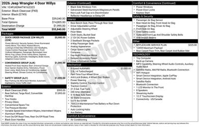 2026 Jeep Wrangler Willys