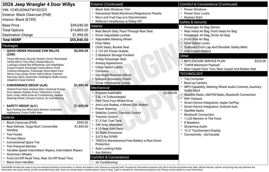 2026 Jeep Wrangler Willys