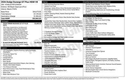 2026 Dodge Durango GT Plus HEMI V8