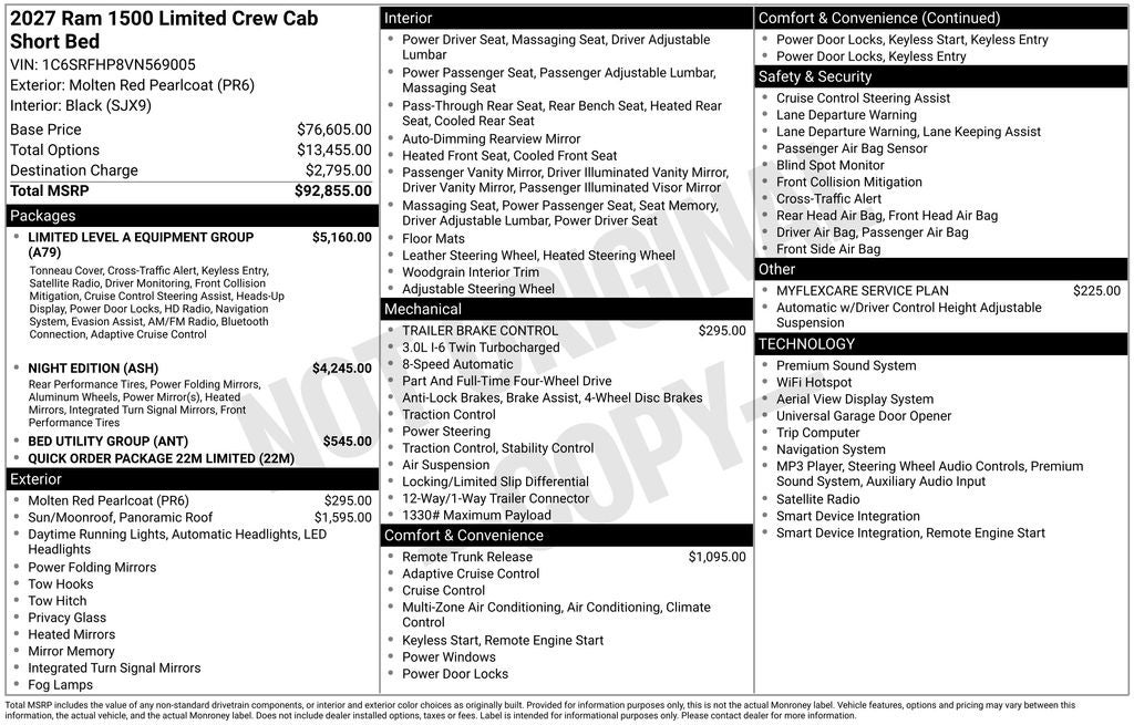 2027 RAM 1500 Limited