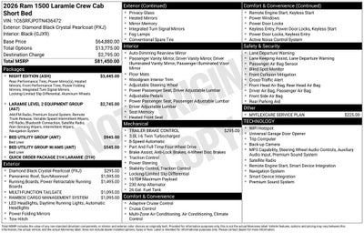 2026 RAM 1500 Laramie