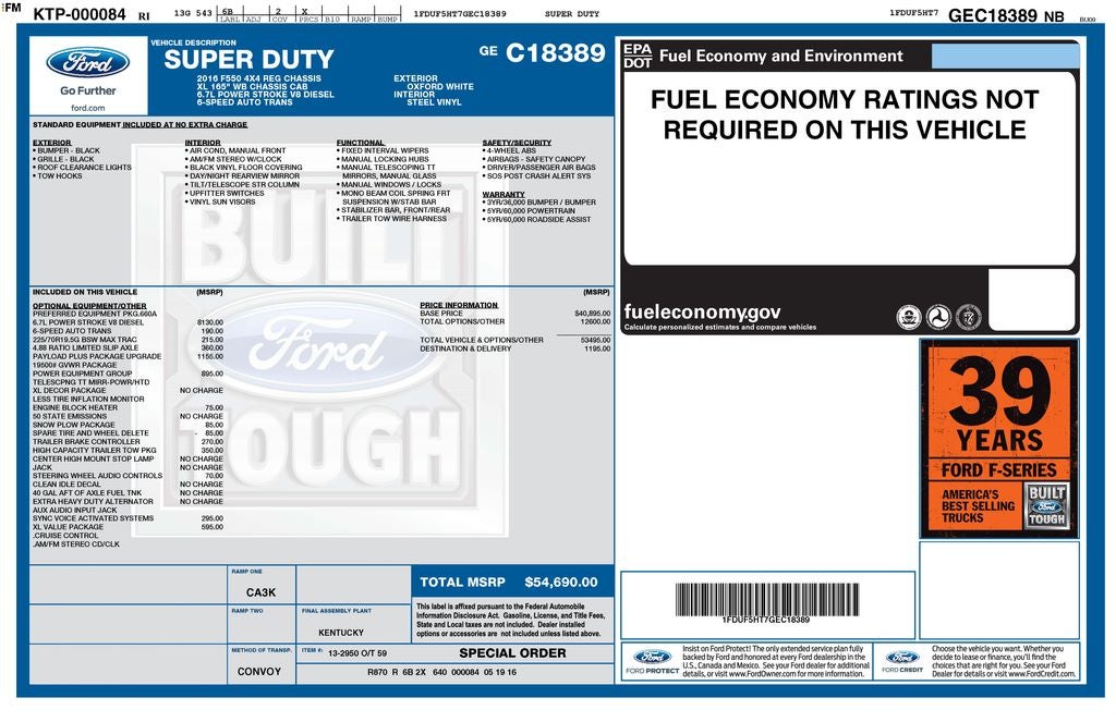 2016 Ford F-550SD XL DRW