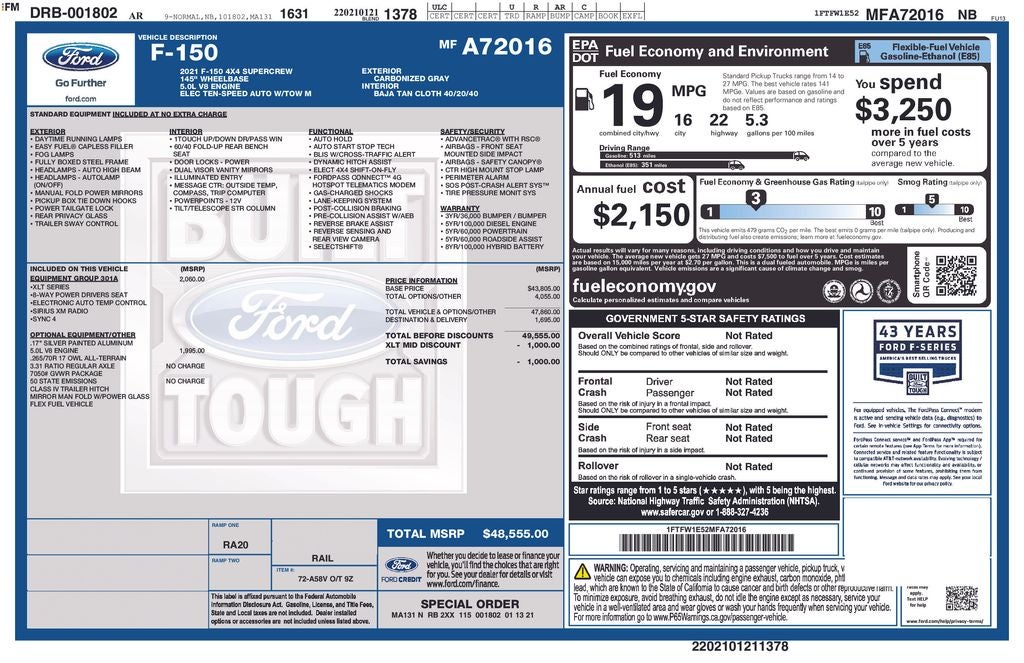 2021 Ford F-150 XLT