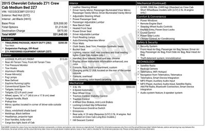 2015 Chevrolet Colorado Z71