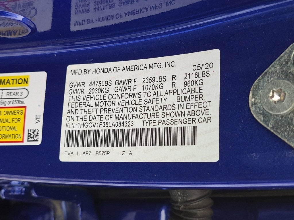 2020 Honda Accord Sport