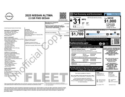 2025 Nissan Altima 2.5 SR