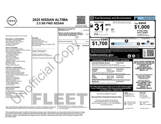 2025 Nissan Altima 2.5 SR