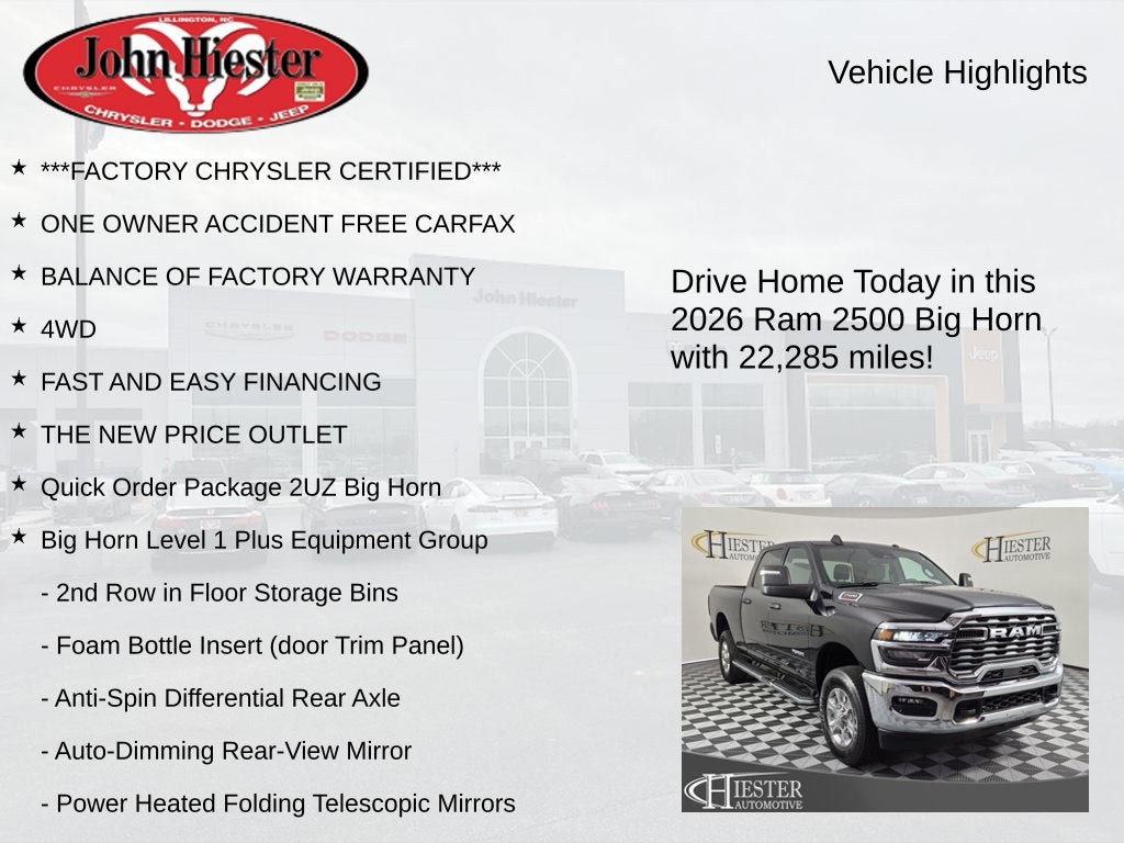 2026 RAM 2500 Big Horn