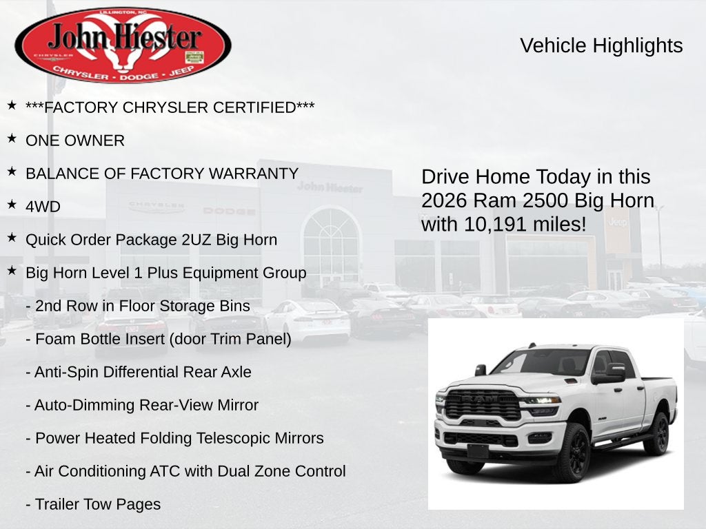 2026 RAM 2500 Big Horn