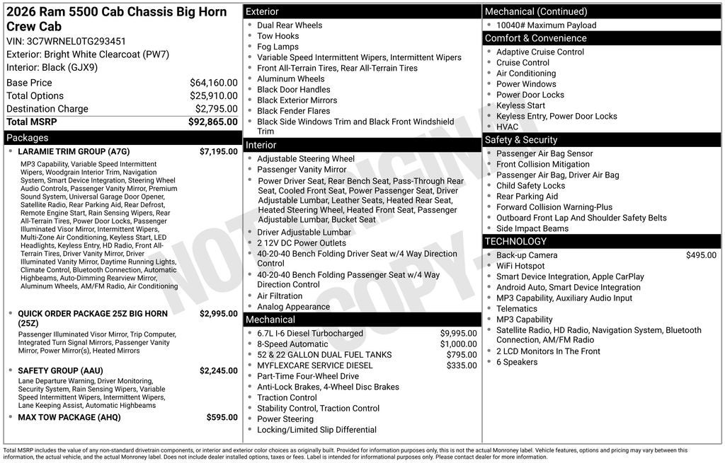 2026 RAM 5500HD Tradesman