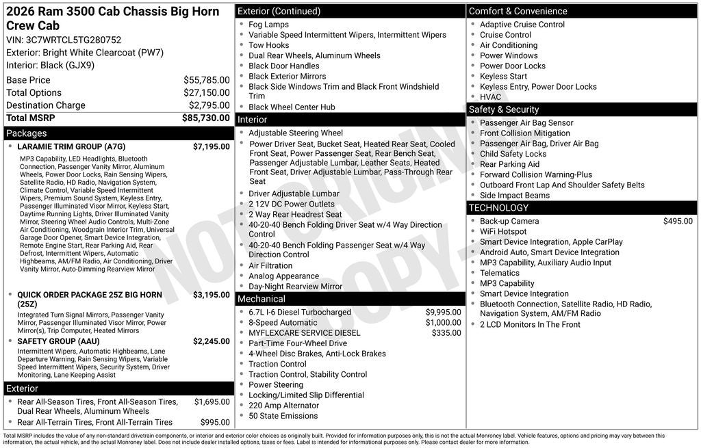 2026 RAM 3500 Tradesman