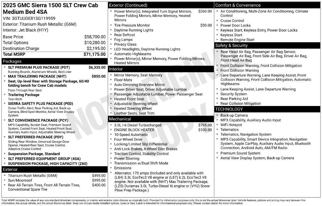 2025 GMC Sierra 1500 SLT