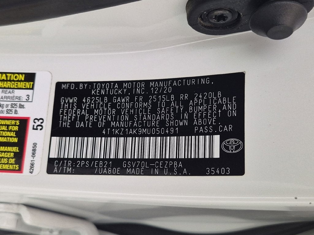 2021 Toyota Camry TRD V6
