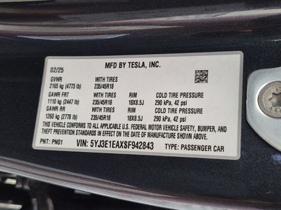 2025 Tesla Model 3 Long Range