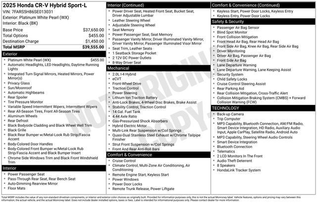 2025 Honda CR-V Hybrid Sport-L