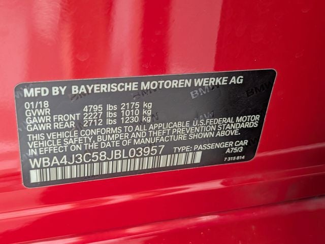 2018 BMW 4 Series 430i xDrive Gran Coupe