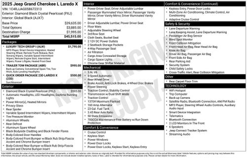 2025 Jeep Grand Cherokee L Laredo