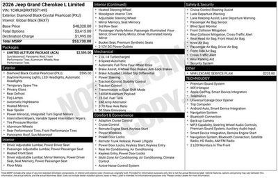 2026 Jeep Grand Cherokee L Limited