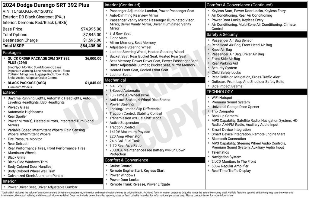 2024 Dodge Durango SRT 392