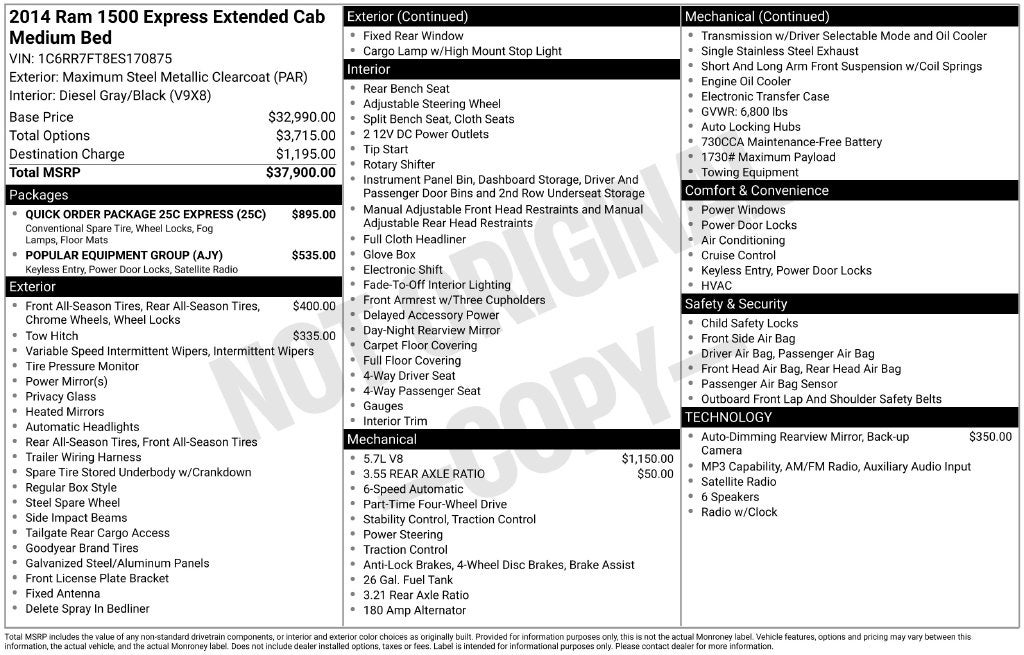 2014 RAM 1500 Express
