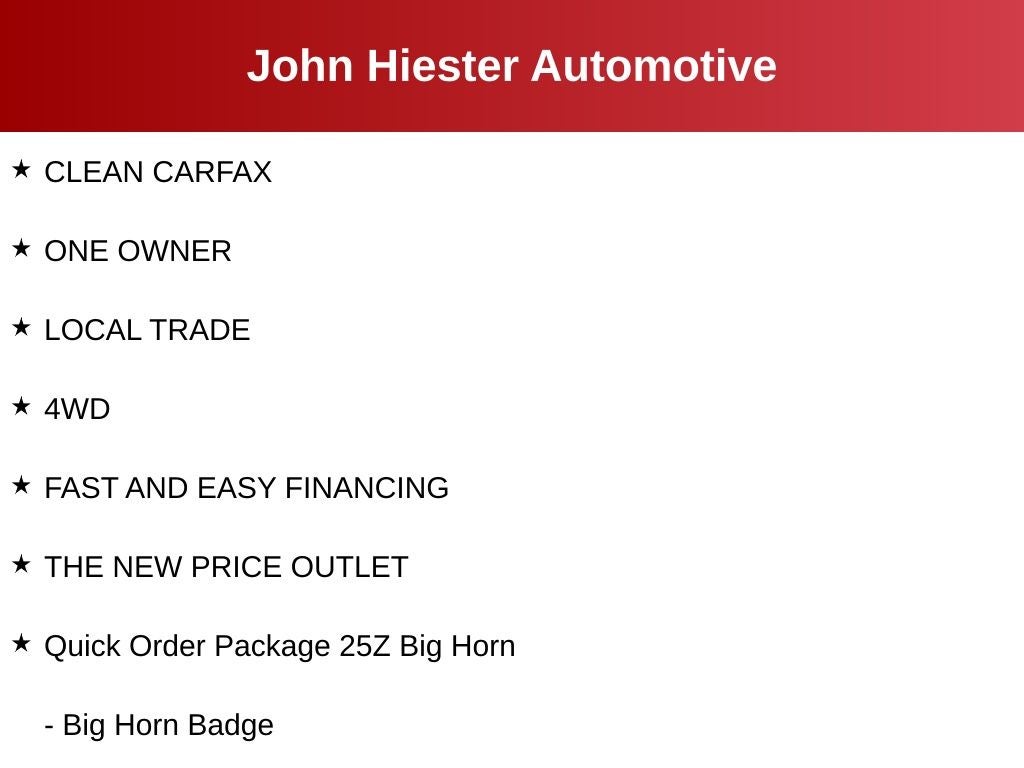 2021 RAM 1500 Big Horn/Lone Star