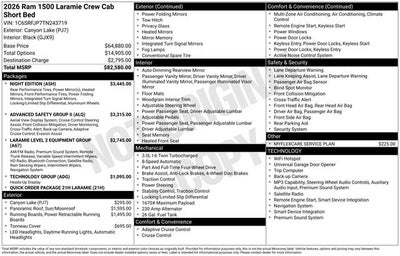 2026 RAM 1500 Laramie
