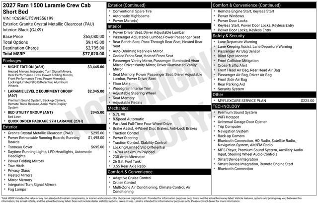 2027 RAM 1500 Laramie