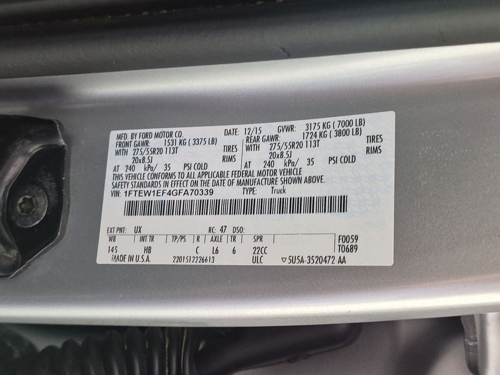 2016 Ford F-150 Lariat