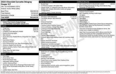 2022 Chevrolet Corvette Stingray 1LT