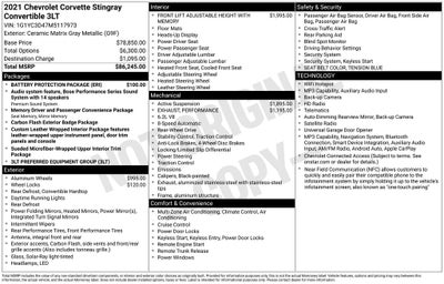 2021 Chevrolet Corvette Stingray 3LT