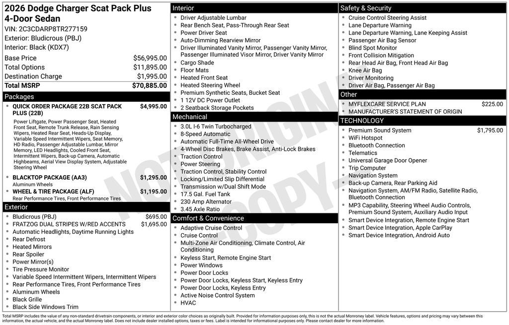 2026 Dodge Charger Scat Pack Plus