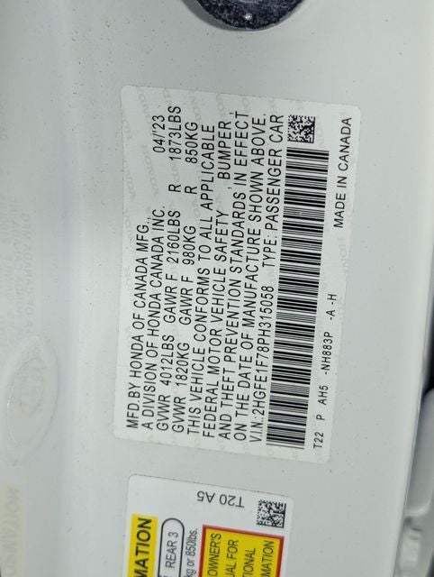 2023 Honda Civic EX