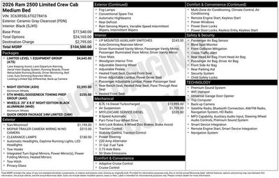 2026 RAM 2500 Limited