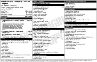 2026 RAM 3500 Tradesman