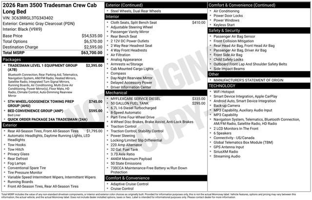 2026 RAM 3500 Tradesman
