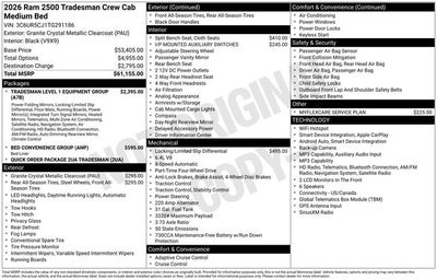 2026 RAM 2500 Tradesman