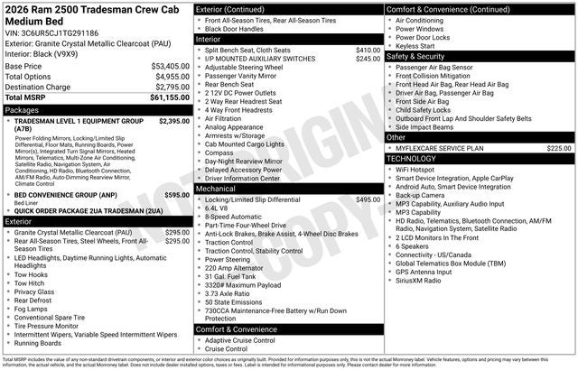2026 RAM 2500 Tradesman