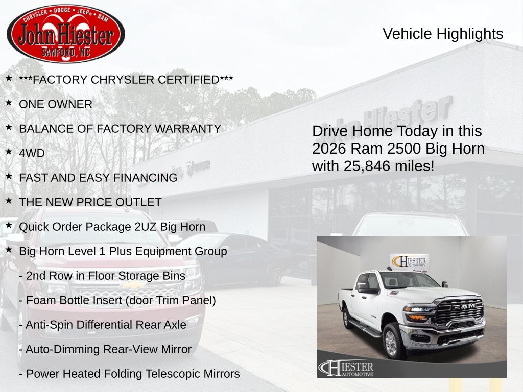 2026 RAM 2500 Big Horn