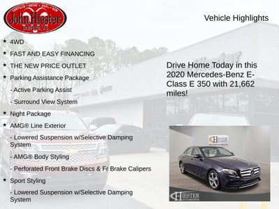 2020 Mercedes-Benz E-Class E 350 4MATIC®