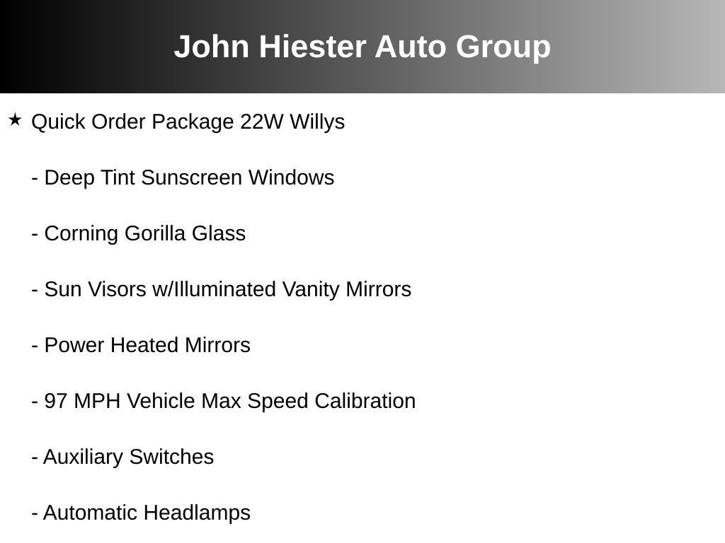 2025 Jeep Wrangler Willys