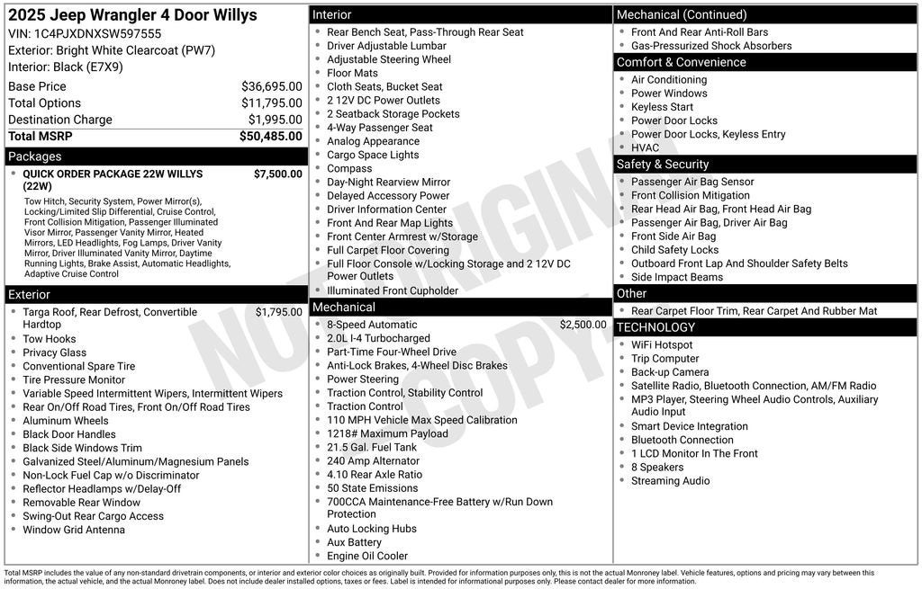 2025 Jeep Wrangler Willys