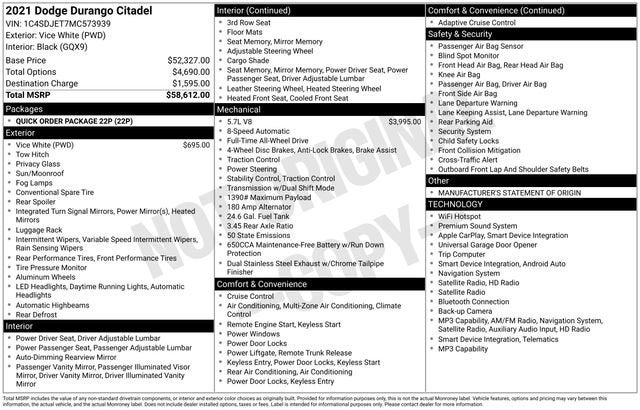 2021 Dodge Durango Citadel AWD