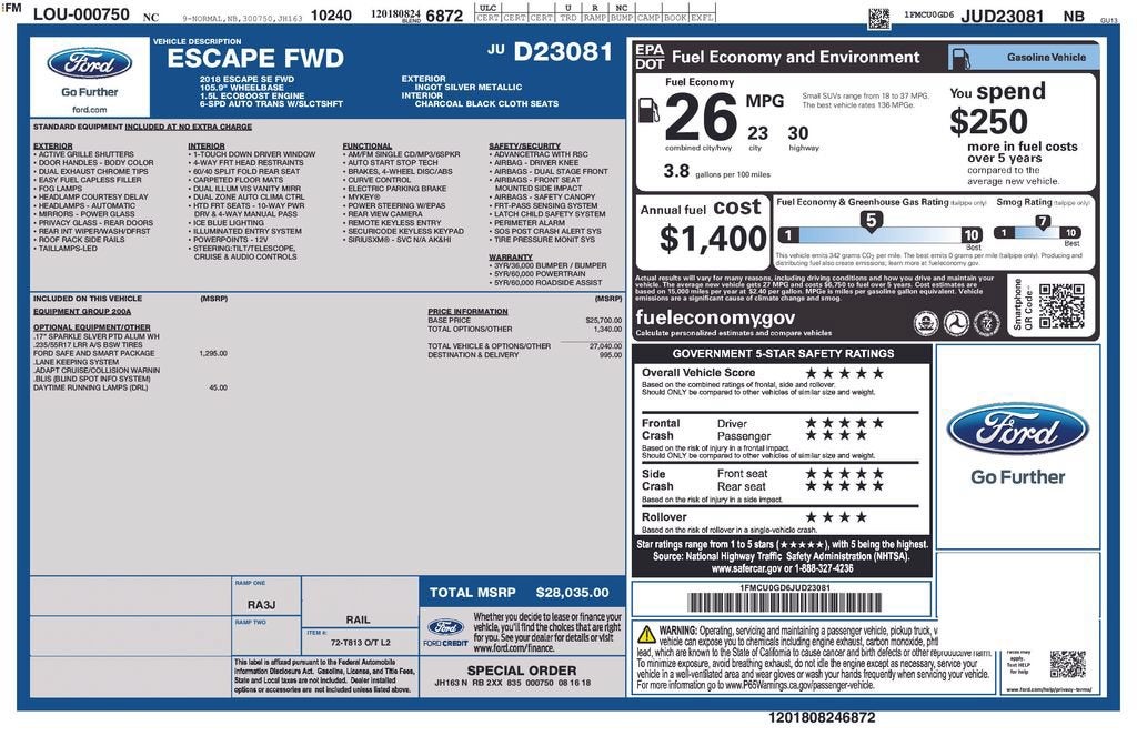 2018 Ford Escape SE