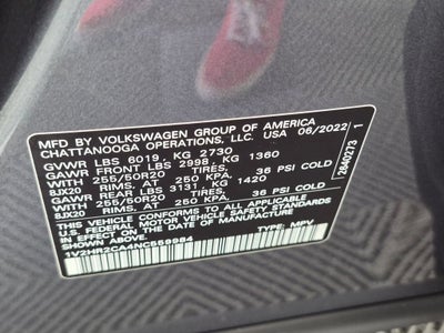 2022 Volkswagen Atlas 3.6L V6 SE w/Technology