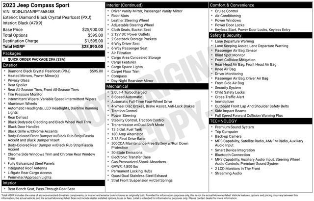 2023 Jeep Compass Sport 4x4